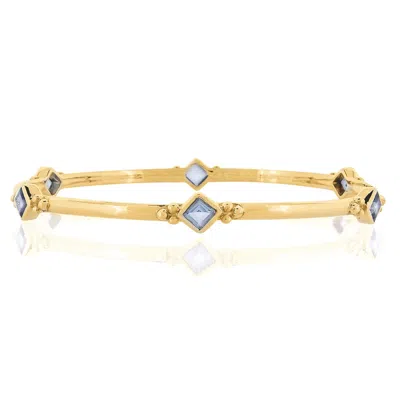 Charlotte's Web Jewellery Women's Divinity Princess Gold Vermeil Bangle - Blue Topaz