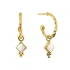 Charlotte's Web Jewellery Women's Divinity Princess Gold Vermeil Hoop Earrings - Opal In Gold