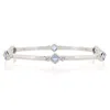 Charlotte's Web Jewellery Women's Divinity Princess Silver Bangle - Blue Topaz