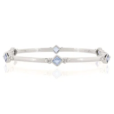 Charlotte's Web Jewellery Women's Divinity Princess Silver Bangle - Blue Topaz