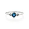 Charlotte's Web Jewellery Women's Divinity Princess Silver Ring - London Blue Topaz In Silver