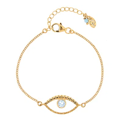 Charlotte's Web Jewellery Women's Eye Of Intuition Gold Vermeil Bracelet - Blue Topaz In Gray