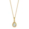 Charlotte's Web Jewellery Women's Gold / Blue March Birthstone Gold Plated Necklace - Aquamarine