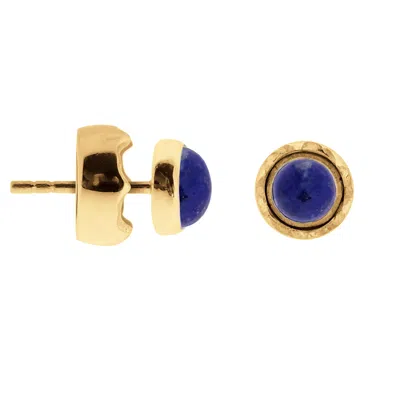 Charlotte's Web Jewellery Women's Gold / Blue Maya Gold Vermeil Stud Earrings - Lapis Lazuli In Multi