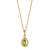 Charlotte's Web Jewellery Women's Gold / Green August Birthstone Gold Plated Necklace - Peridot