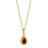 Charlotte's Web Jewellery Women's Gold / Red January Birthstone Gold Plated Necklace - Garnet
