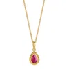 Charlotte's Web Jewellery Women's Gold / Red July Birthstone Gold Plated Necklace - Ruby