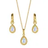 Charlotte's Web Jewellery Women's Gold / White June Birthstone Gold Necklace And Earring Set - Moonstone In Multi