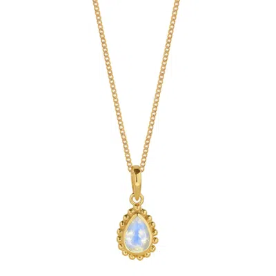 Charlotte's Web Jewellery Women's Gold / White June Birthstone Gold Plated Necklace - Moonstone