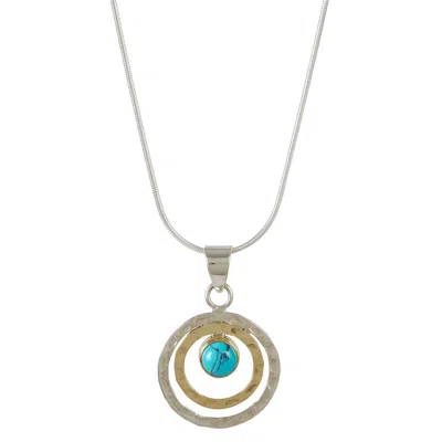 Charlotte's Web Jewellery Women's Green / Silver Infinity Universe Silver Pendant Necklace - Turquoise In Multi