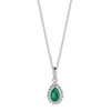 Charlotte's Web Jewellery Women's Green / Silver May Birthstone Sterling Silver Necklace - Green Onyx