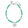 Charlotte's Web Jewellery Women's Green / Silver Sevilla Dream Silver Beaded Bracelet - Green Onyx & Opal In Multi