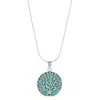 Charlotte's Web Jewellery Women's Green Tree Of Life Healing Silver Necklace - Turquoise In Green