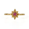 Charlotte's Web Jewellery Women's Guiding North Star Gold Vermeil Ring - Rhodolite Garnet In Gold