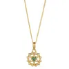 Charlotte's Web Jewellery Women's Heart Chakra Gold Vermeil Necklace - Emerald In Gold