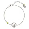 Charlotte's Web Jewellery Women's Heart Chakra Silver Bracelet - Peridot In Silver