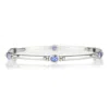 Charlotte's Web Jewellery Women's Holi Jewel Silver Bangle - Tanzanite