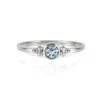 Charlotte's Web Jewellery Women's Holi Jewel Silver Stacking Ring - Blue Topaz In Blue