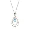Charlotte's Web Jewellery Women's Infinity Universe Silver Necklace - Blue Topaz In Blue