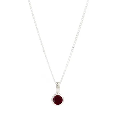 Charlotte's Web Jewellery Women's January Birthstone Charm Silver Necklace Garnet