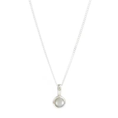 Charlotte's Web Jewellery Women's June Birthstone Charm Silver Necklace - Pearl