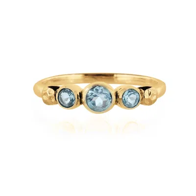 Charlotte's Web Jewellery Women's Lakshmi Gold Vermeil Ring - Blue Topaz