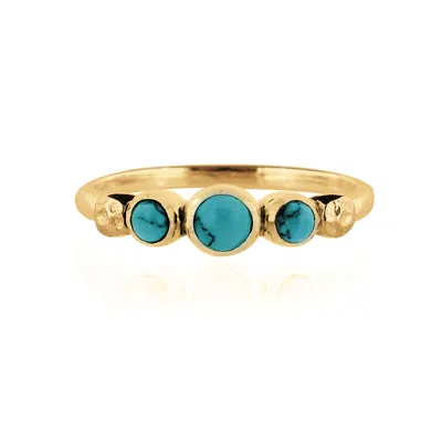Charlotte's Web Jewellery Women's Lakshmi Gold Vermeil Ring - Turquoise