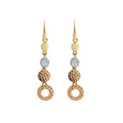 Charlotte's Web Jewellery Women's Lakshmi Gold Vermeil Statement Drop Earrings - Blue Topaz