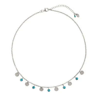 Charlotte's Web Jewellery Women's Lakshmi Silver Necklace - Turquoise