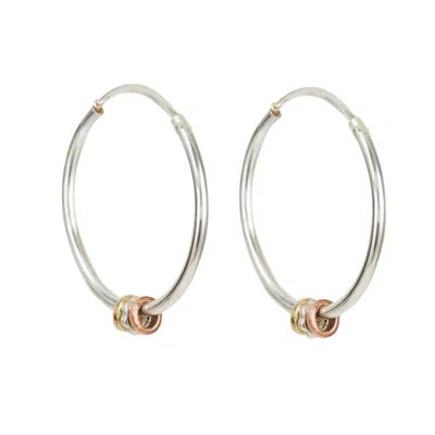 Charlotte's Web Jewellery Women's Maharani Spin & Wish Silver Hoop Earrings