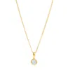 Charlotte's Web Jewellery Women's March Birthstone Gold Vermeil Necklace - Aquamarine In Gold