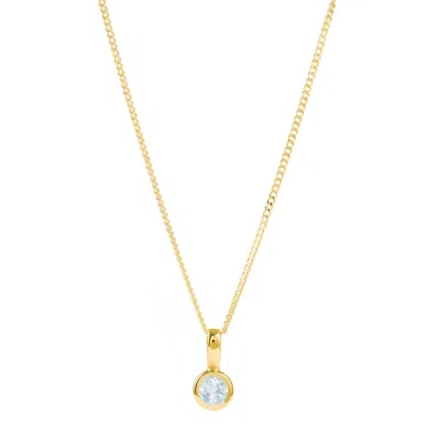 Charlotte's Web Jewellery Women's March Birthstone Gold Vermeil Necklace - Aquamarine