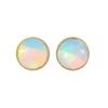 Charlotte's Web Jewellery Women's Maya Interchangeable Gold Stud Earrings - Opal In Gold