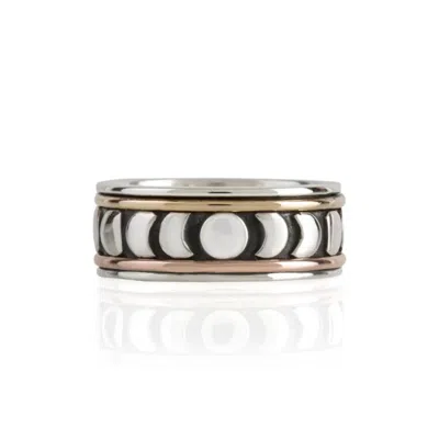 Charlotte's Web Jewellery Women's Moon Phase Unisex Silver Spinning Ring