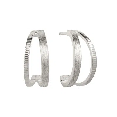 Charlotte's Web Jewellery Women's Nature Gratitude Silver Hoop Earrings