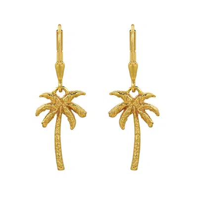 Charlotte's Web Jewellery Women's Oasis Palm Gold Drop Earrings