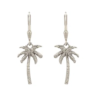 Charlotte's Web Jewellery Women's Oasis Palm Silver Drop Earrings