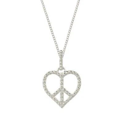 Charlotte's Web Jewellery Women's Peace Heart Silver Pendant Necklace