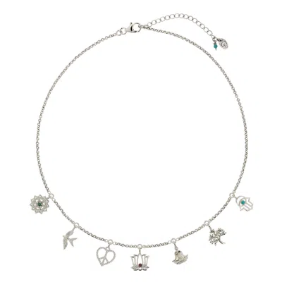 Charlotte's Web Jewellery Women's Peace, Love And Freedom Charm Silver Necklace