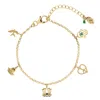 Charlotte's Web Jewellery Women's Peace, Love And Freedom Gold Vermeil Bracelet In Gold