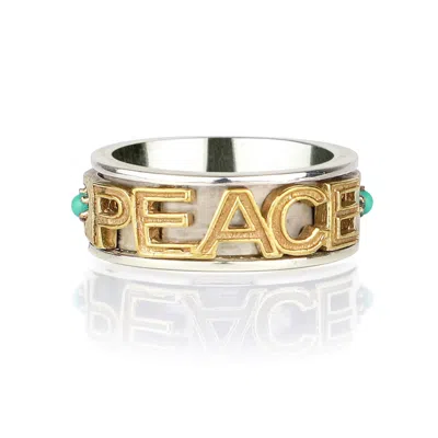 Charlotte's Web Jewellery Women's Peace Rocks Silver Spinning Ring