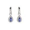 Charlotte's Web Jewellery Women's Purple / Silver December Birthstone Sterling Silver Huggie Hoops - Tanzanite