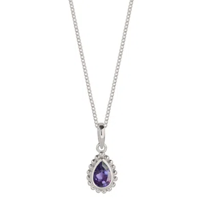 Charlotte's Web Jewellery Women's Purple / Silver February Birthstone Sterling Silver Necklace - Amethyst
