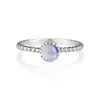 Charlotte's Web Jewellery Women's Rawa Silver Stacking Ring - Moonstone In Gray