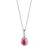 Charlotte's Web Jewellery Women's Red / Silver July Birthstone Sterling Silver Necklace - Ruby