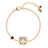 Charlotte's Web Jewellery Women's Root Chakra Gold Vermeil Bracelet - Garnet In Gold