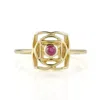 Charlotte's Web Jewellery Women's Root Chakra Gold Vermeil Ring - Ruby In Gold