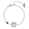 Charlotte's Web Jewellery Women's Root Chakra Silver Bracelet - Garnet In Silver