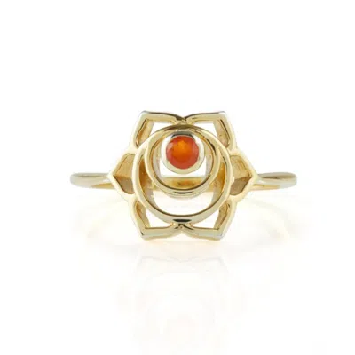 Charlotte's Web Jewellery Women's Sacral Chakra Gold Vermeil Ring - Carnelian