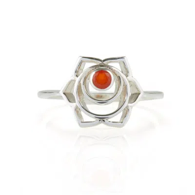 Charlotte's Web Jewellery Women's Sacral Chakra Silver Ring - Carnelian